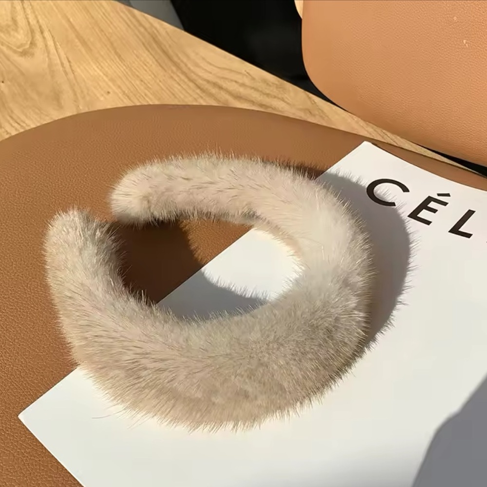 High Quality 100% Real Mink Fur Hair Band.2025 Trend.Luxury Furry Gif For Her